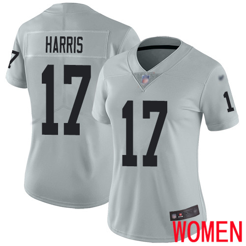 Oakland Raiders Limited Silver Women Dwayne Harris Jersey NFL Football #17 Inverted Legend Jersey->youth nfl jersey->Youth Jersey